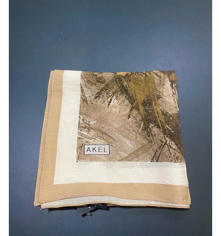 AKEL VİSCON PAMUK DESENLİ SPRİNG EŞARP 3012-08