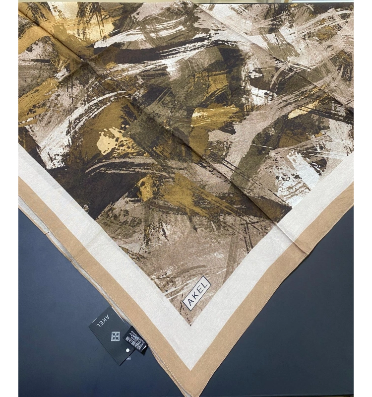 AKEL VİSCON PAMUK DESENLİ SPRİNG EŞARP 3012-08