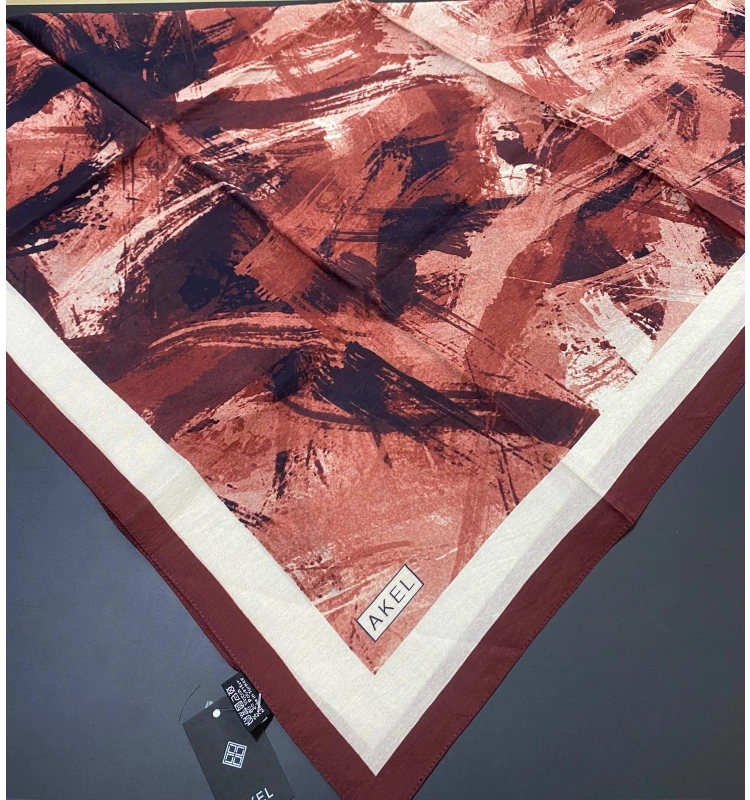 AKEL VİSCON PAMUK DESENLİ SPRİNG EŞARP 3012-13