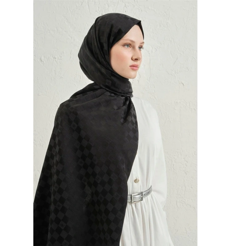 ARMİNE JAKAR İPEK DAMA ŞAL 01