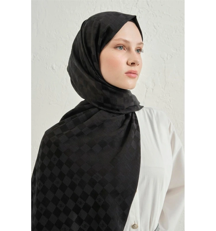 ARMİNE JAKAR İPEK DAMA ŞAL 01