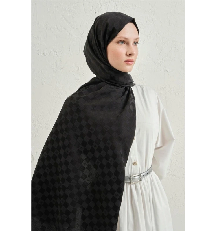 ARMİNE JAKAR İPEK DAMA ŞAL 01