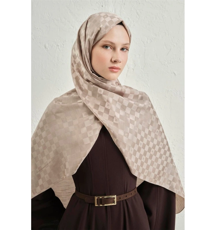 ARMİNE JAKAR İPEK DAMA ŞAL 07