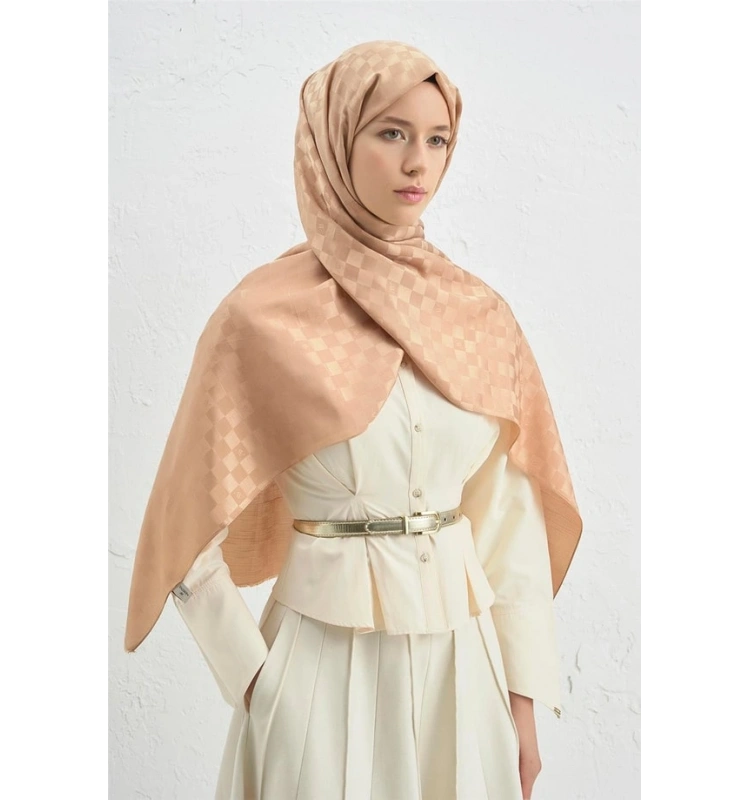 ARMİNE JAKAR İPEK DAMA ŞAL 15