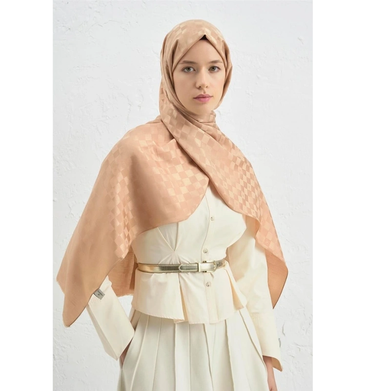 ARMİNE JAKAR İPEK DAMA ŞAL 15