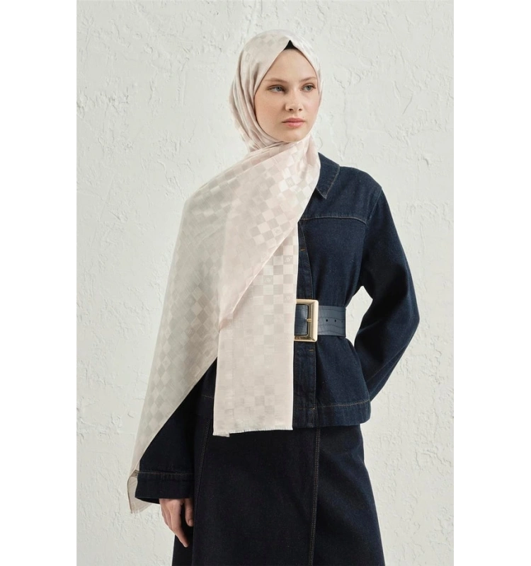 ARMİNE JAKAR İPEK DAMA ŞAL 17