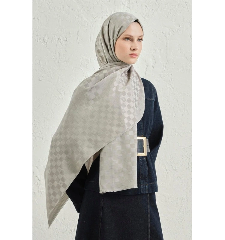 ARMİNE JAKAR İPEK DAMA ŞAL 22