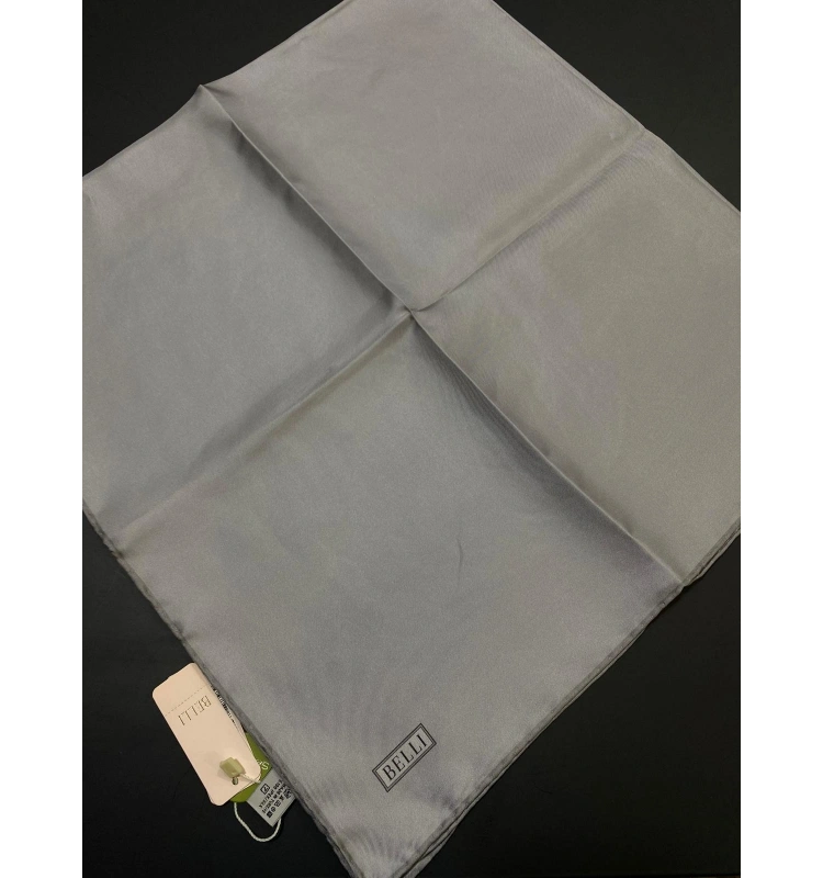 BELLİ DÜZ TWİLL İPEK EŞARP-04-GRİ