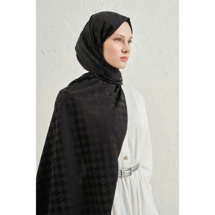 ARMİNE JAKAR İPEK DAMA ŞAL 01