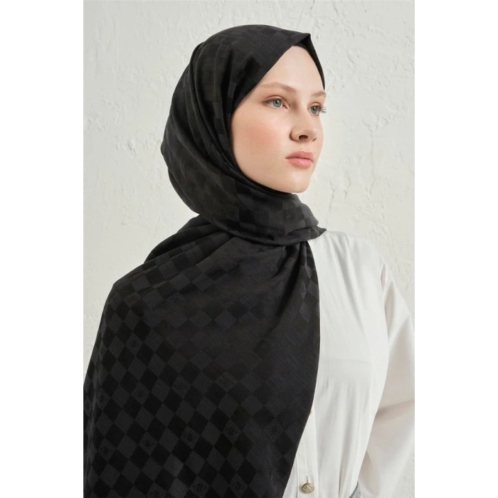 ARMİNE JAKAR İPEK DAMA ŞAL 01