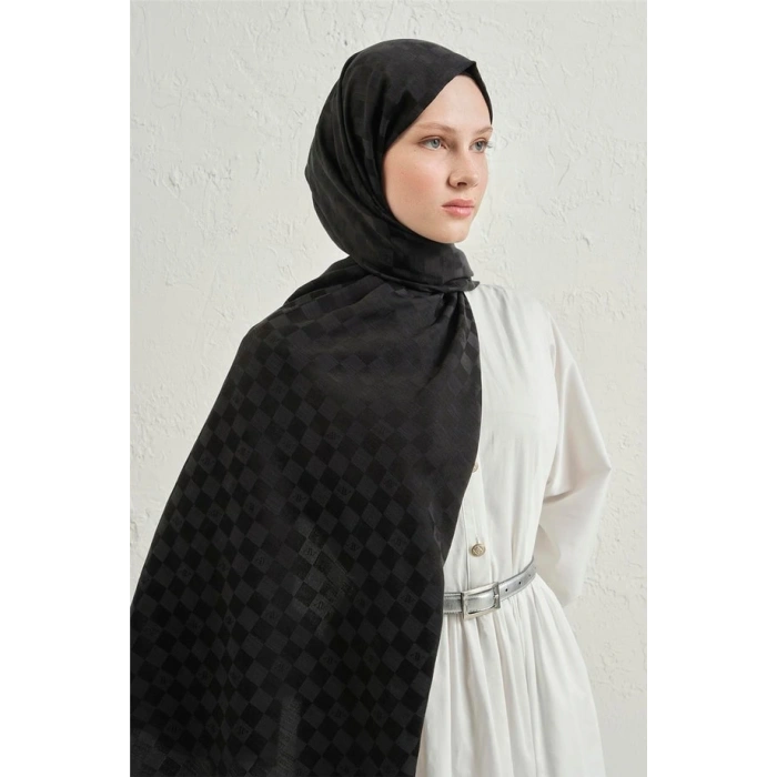 ARMİNE JAKAR İPEK DAMA ŞAL 01