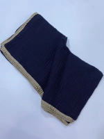 İPEKAL MÜSLİN ŞAL LACİVERT-KUM