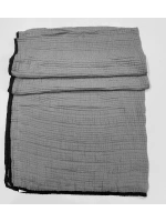 İPEKAL MÜSLİN ŞAL AÇIK GRİ-SİYAH