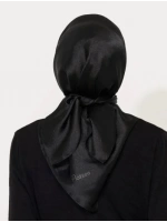 DİGİTAL KRİSTAL EŞARP DÜZ SİYAH