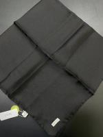 BELLİ DÜZ TWİLL İPEK EŞARP-01-SİYAH