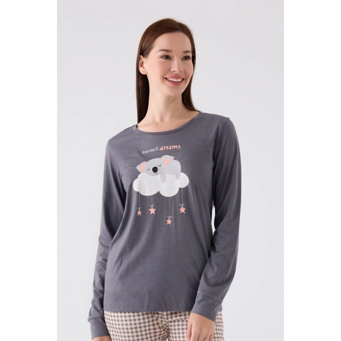 ARNETTA ANNE KIZ  İKİLİ TAKIM - KOYU GRİ