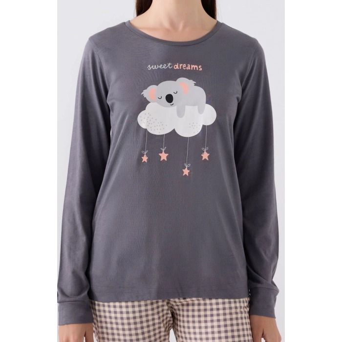 ARNETTA ANNE KIZ  İKİLİ TAKIM - KOYU GRİ