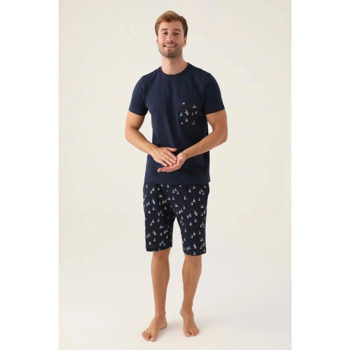 ARNETTA BABA OĞUL BERMUDA TAKIM - LACİVERT