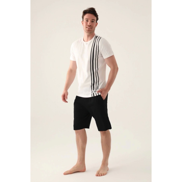 ARNETTA ERKEK BERMUDA TAKIM - KREM