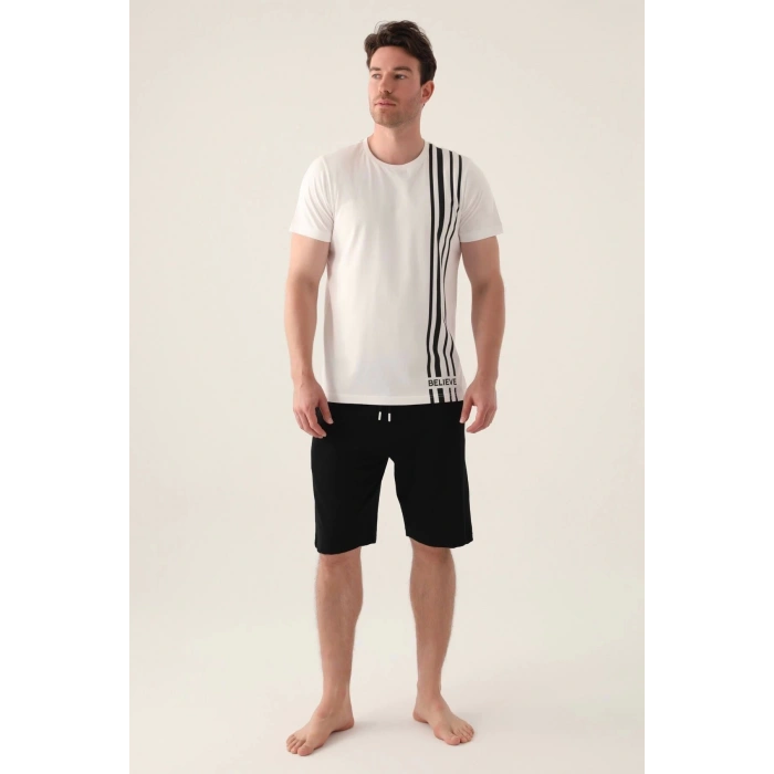 ARNETTA ERKEK BERMUDA TAKIM - KREM