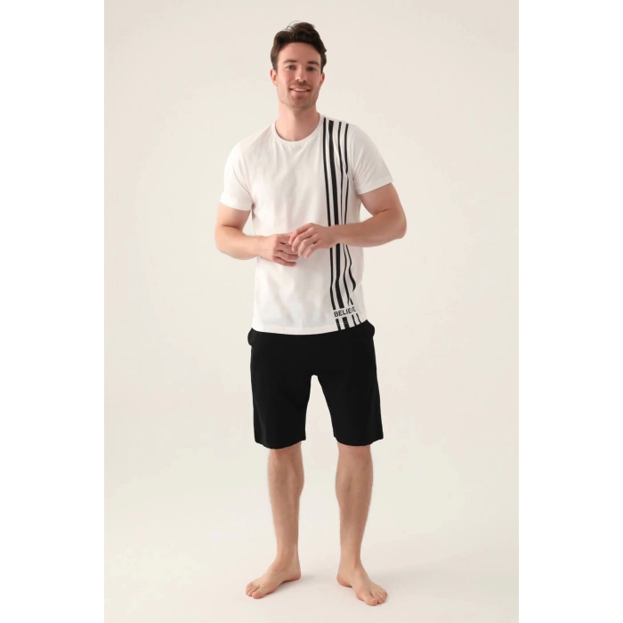 ARNETTA ERKEK BERMUDA TAKIM - KREM