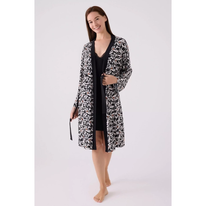 ARNETTA KADIN SİYAH SABAHLIK - SİYAH
