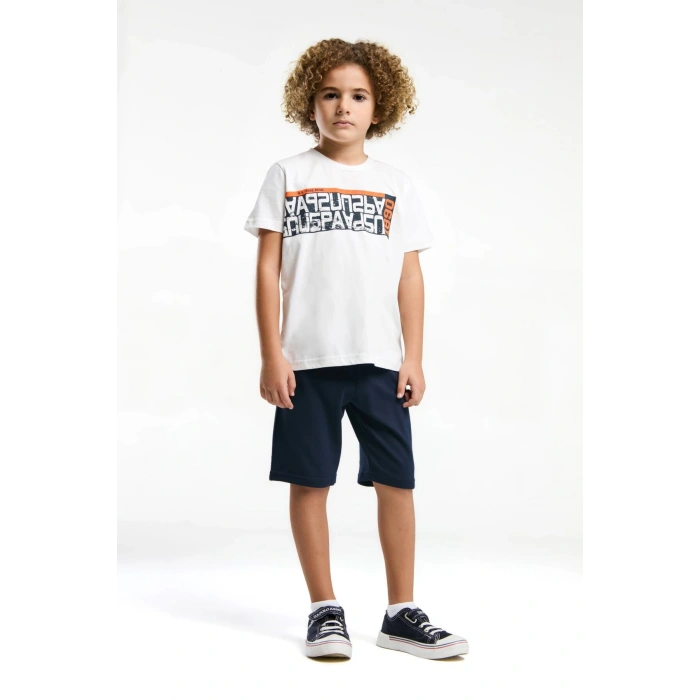 ERKEK ÇOCUK BERMUDA TAKIM - Beyaz