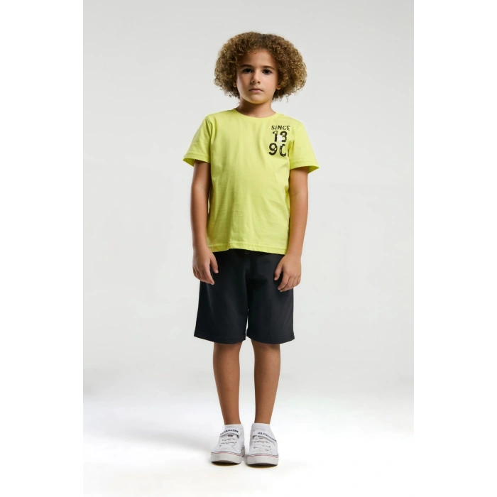 ERKEK ÇOCUK BERMUDA TAKIM - FISTIK YEŞİLİ