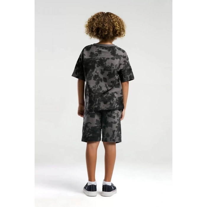 ERKEK ÇOCUK BERMUDA TAKIM - KOYU GRİ