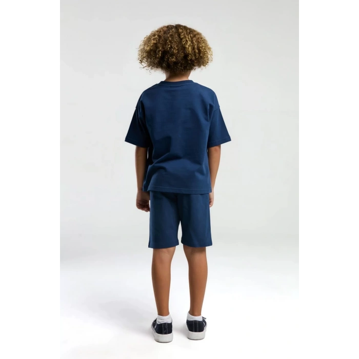 ERKEK ÇOCUK BERMUDA TAKIM - KOYU İNDİGO