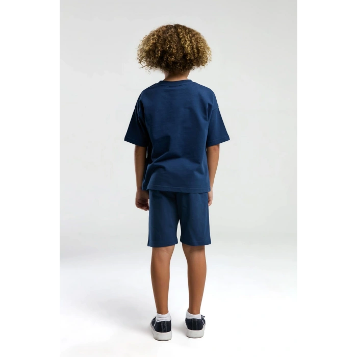 ERKEK ÇOCUK BERMUDA TAKIM - KOYU İNDİGO