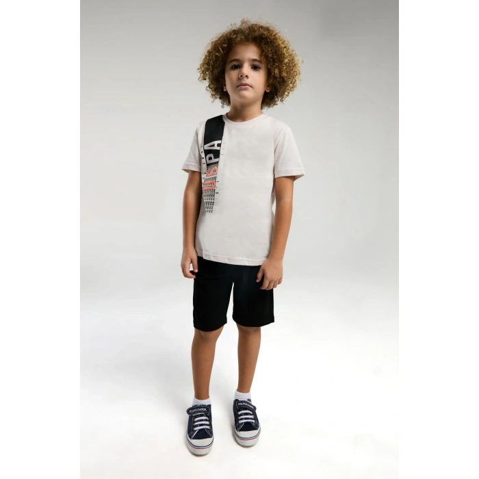 ERKEK ÇOCUK BERMUDA TAKIM - TAŞ