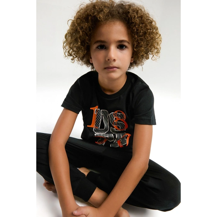 ERKEK ÇOCUK PİJAMA TAKIMI - SİYAH