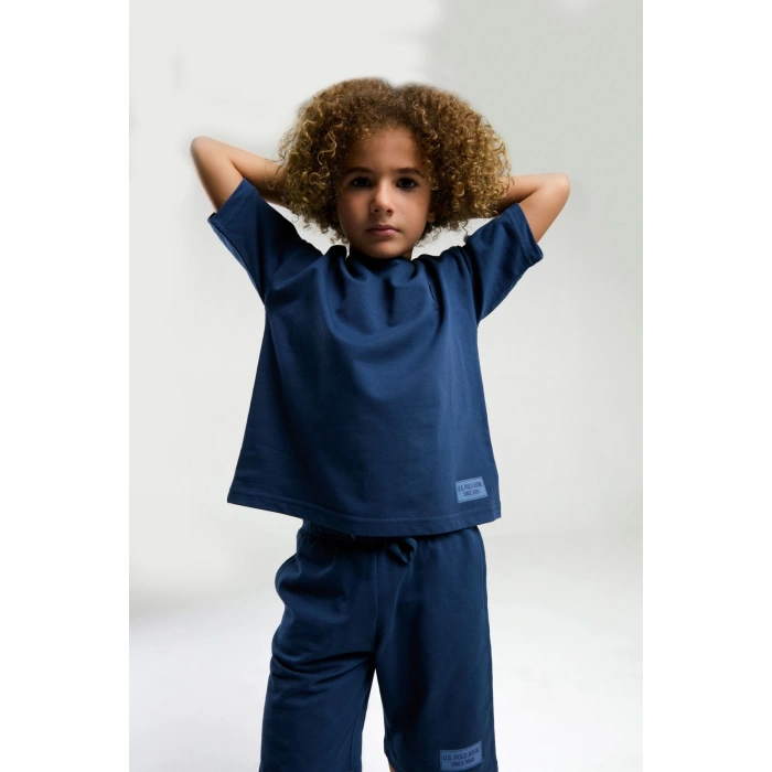 ERKEK GARSON BERMUDA TAKIM - KOYU İNDİGO