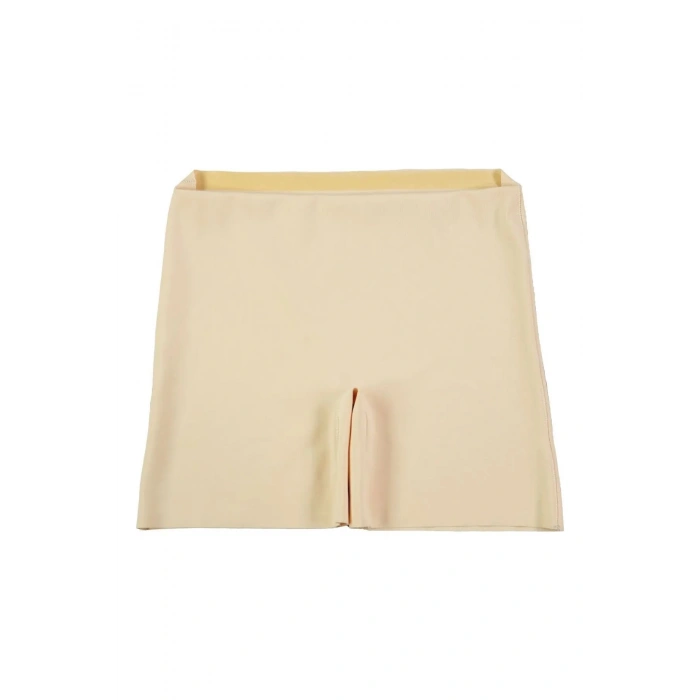 KADIN LAZER KESİM İZ YAPMAZ UZUN ŞORT - Ten