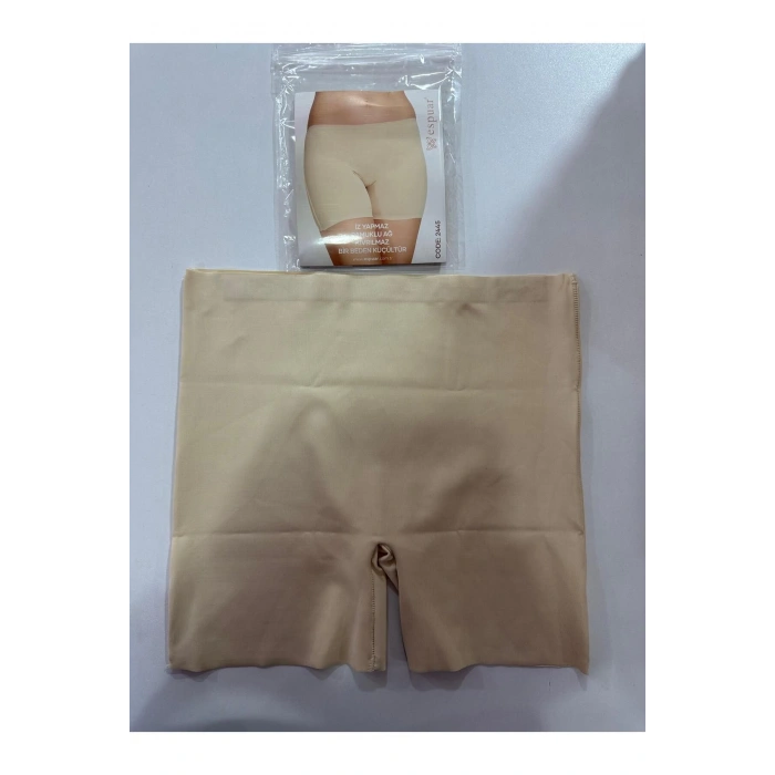 KADIN LAZER KESİM İZ YAPMAZ UZUN ŞORT - Ten