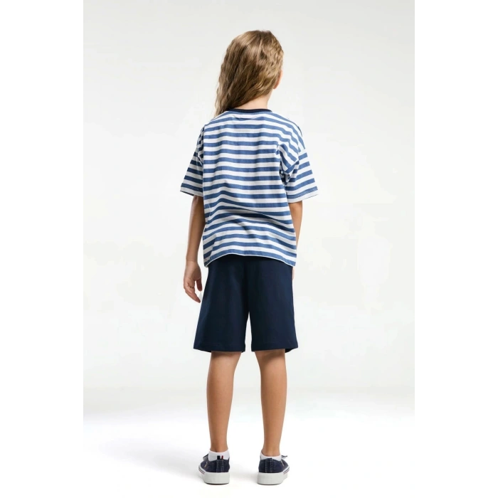 KIZ ÇOCUK BERMUDA TAKIM - GECE MAVİSİ