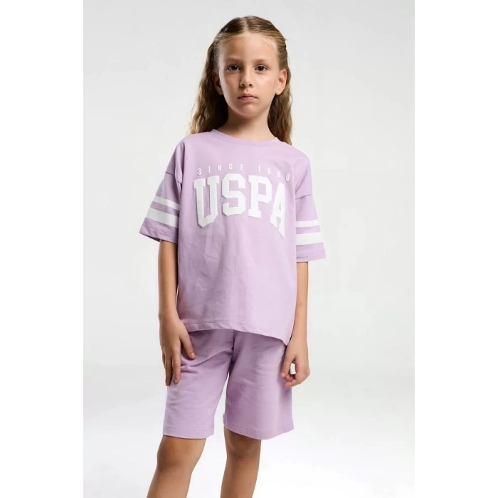 KIZ ÇOCUK BERMUDA TAKIM - LİLA