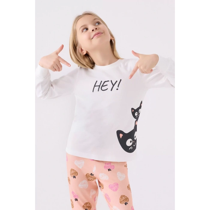 KIZ ÇOCUK İKİLİ TAKIM - KREM