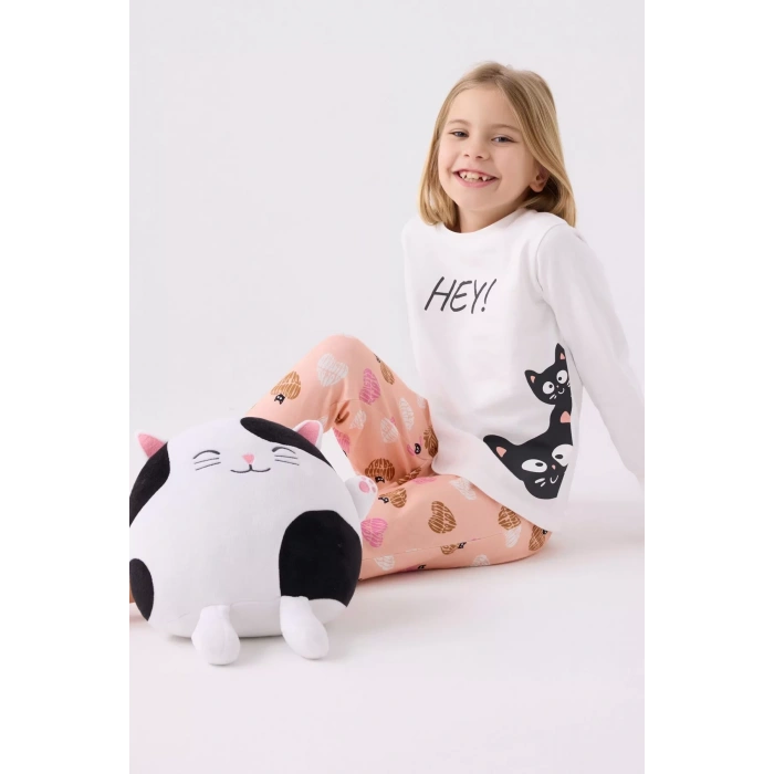 KIZ ÇOCUK İKİLİ TAKIM - KREM