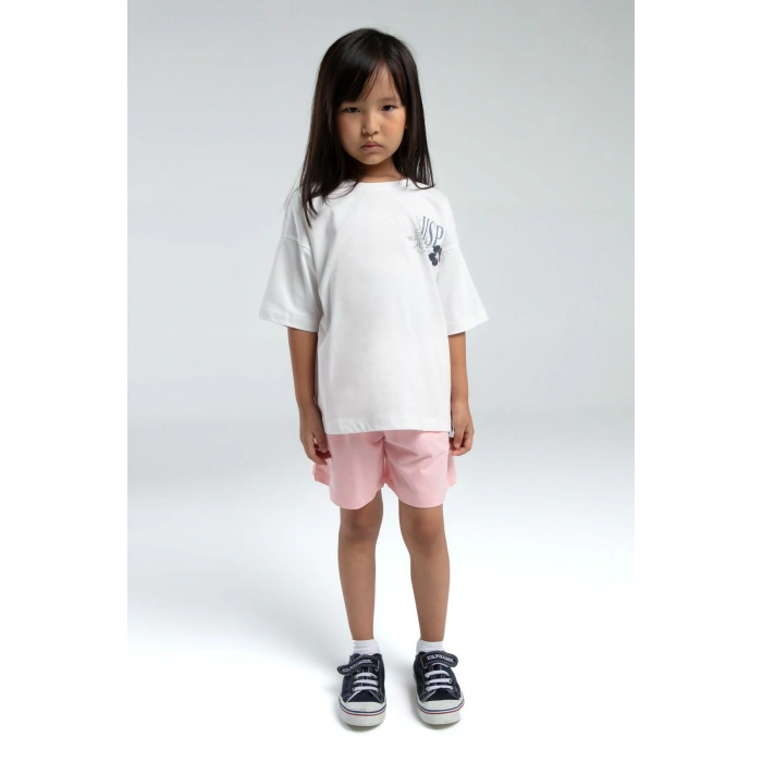 KIZ ÇOCUK ŞORT TAKIM - Beyaz