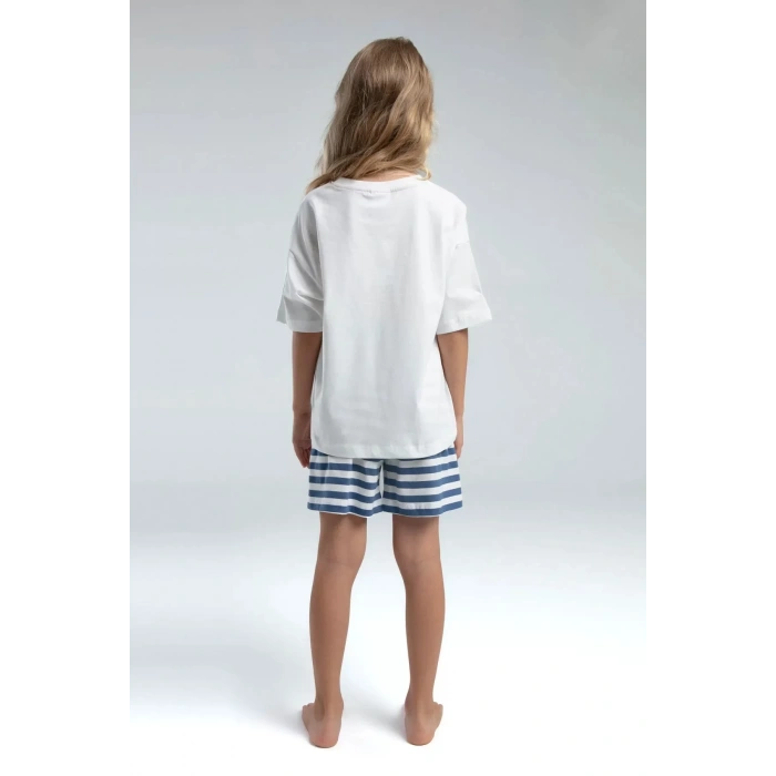 KIZ ÇOCUK ŞORT TAKIM - Beyaz