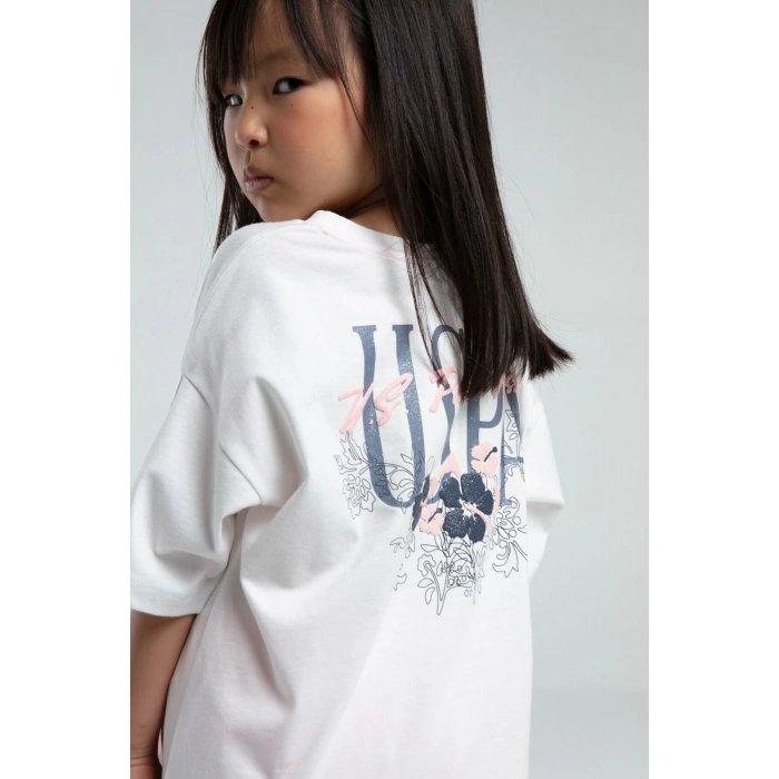 KIZ ÇOCUK ŞORT TAKIM - Beyaz