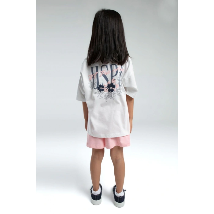 KIZ ÇOCUK ŞORT TAKIM - Beyaz