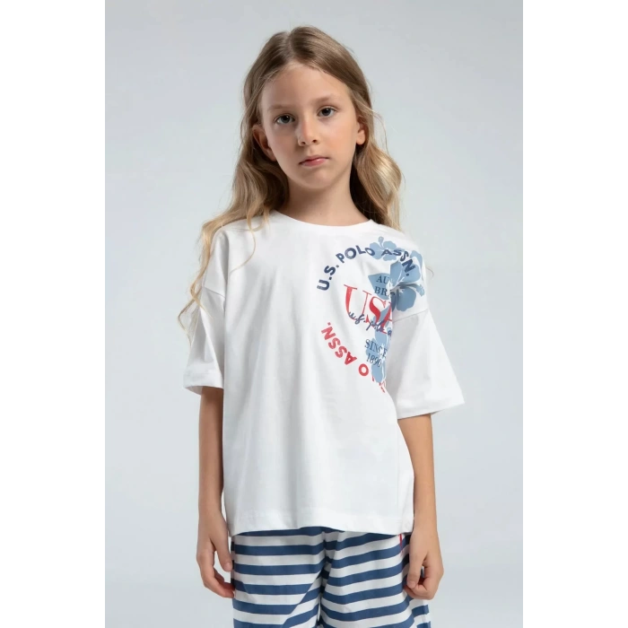 KIZ ÇOCUK ŞORT TAKIM - Beyaz