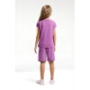 KIZ ÇOCUK BERMUDA TAKIM  - VİYOLET