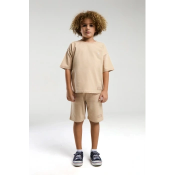 ERKEK ÇOCUK BERMUDA TAKIM - BEJ