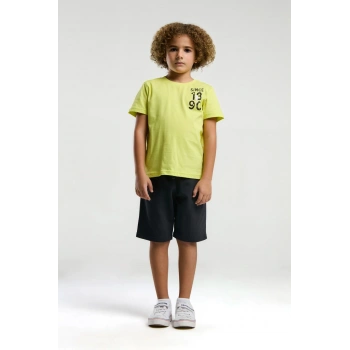 ERKEK ÇOCUK BERMUDA TAKIM - FISTIK YEŞİLİ
