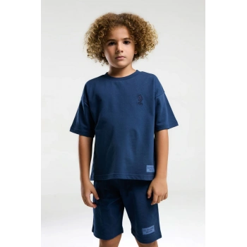ERKEK ÇOCUK BERMUDA TAKIM - KOYU İNDİGO