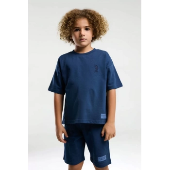 ERKEK ÇOCUK BERMUDA TAKIM - KOYU İNDİGO